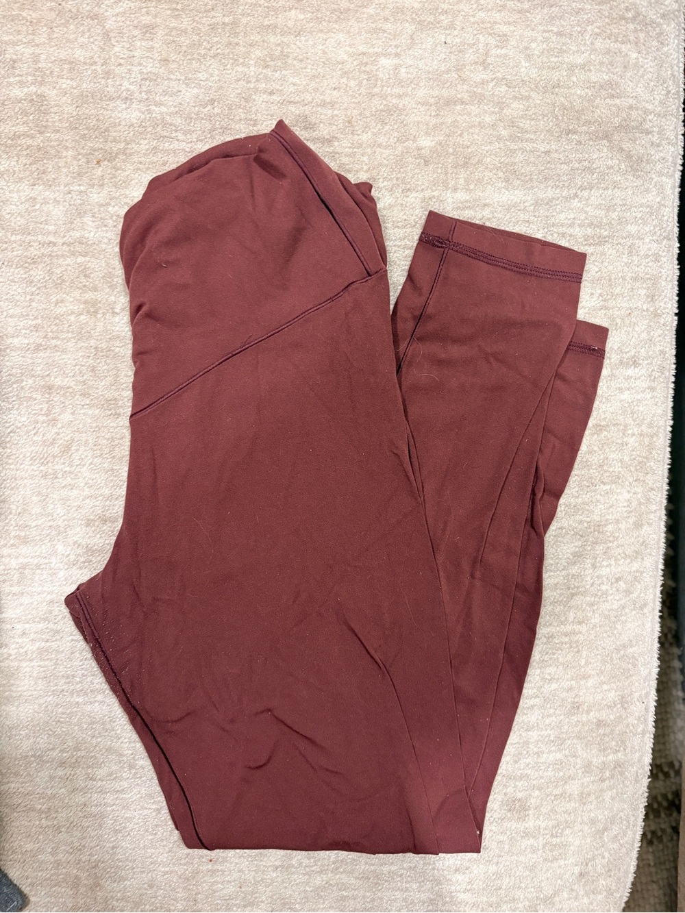 Aerie Maroon crossover leggings